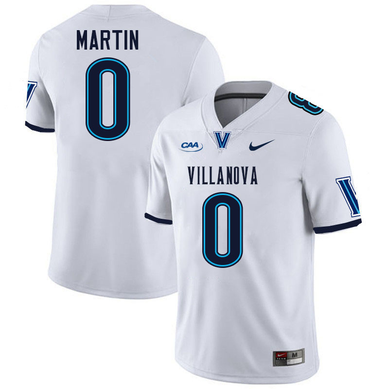 Villanova Wildcats #0 Capri Martin College Football Jerseys Stitched-White Villanova Wildcats #0 Capri Martin College Football Jerseys Stitched-White